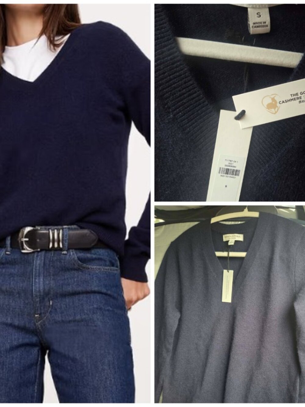 110% Cashmere Banana Republic Lightweight Sweater - NEW with Tags - size S
